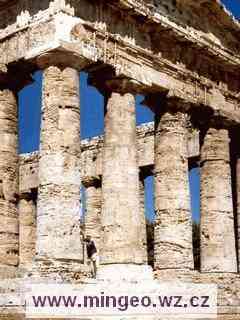 Antický chrám, Segesta, Sicílie