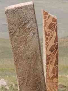 Jelení (sobí) kámen, detail, Mongolsko
